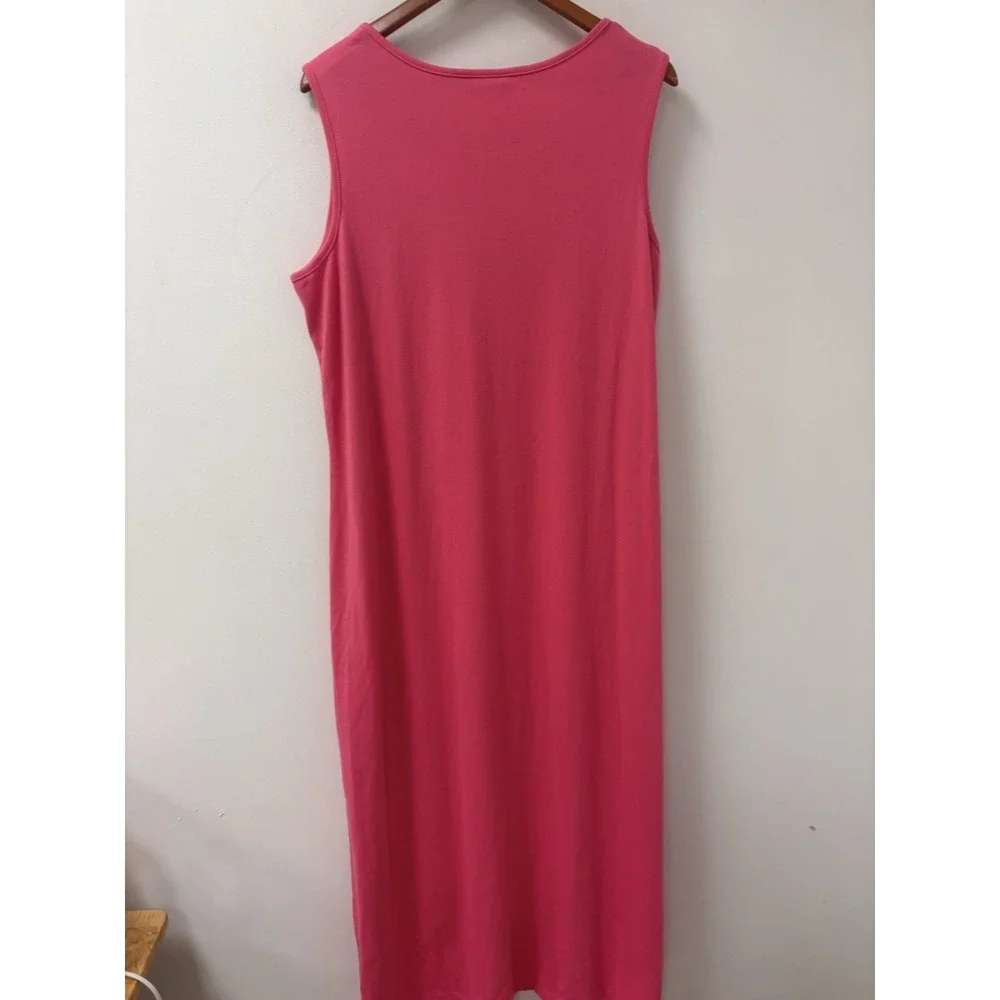 Watermelon Tank Maxi Dress Sz 1X Quacker Factory Pink Summer Party Fruit Pool